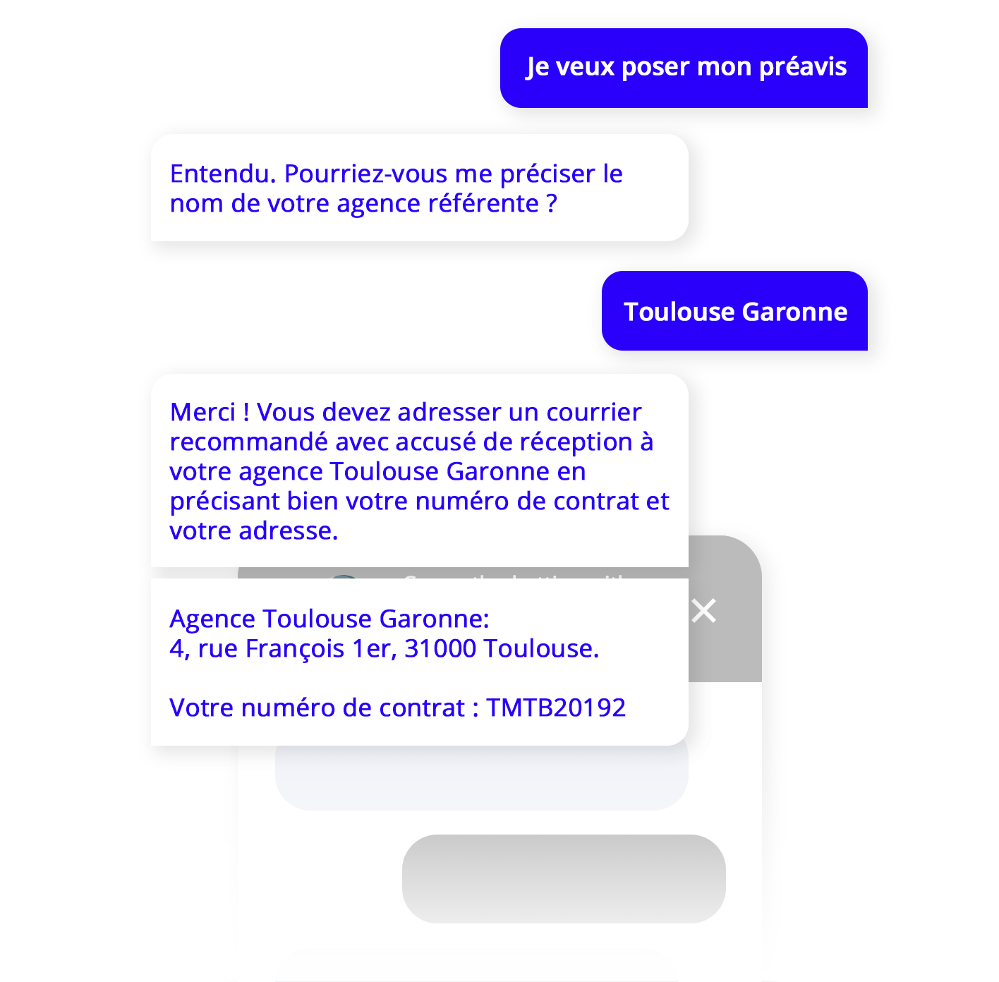 A Real Estate chatbot handles a termination request by a tenant.