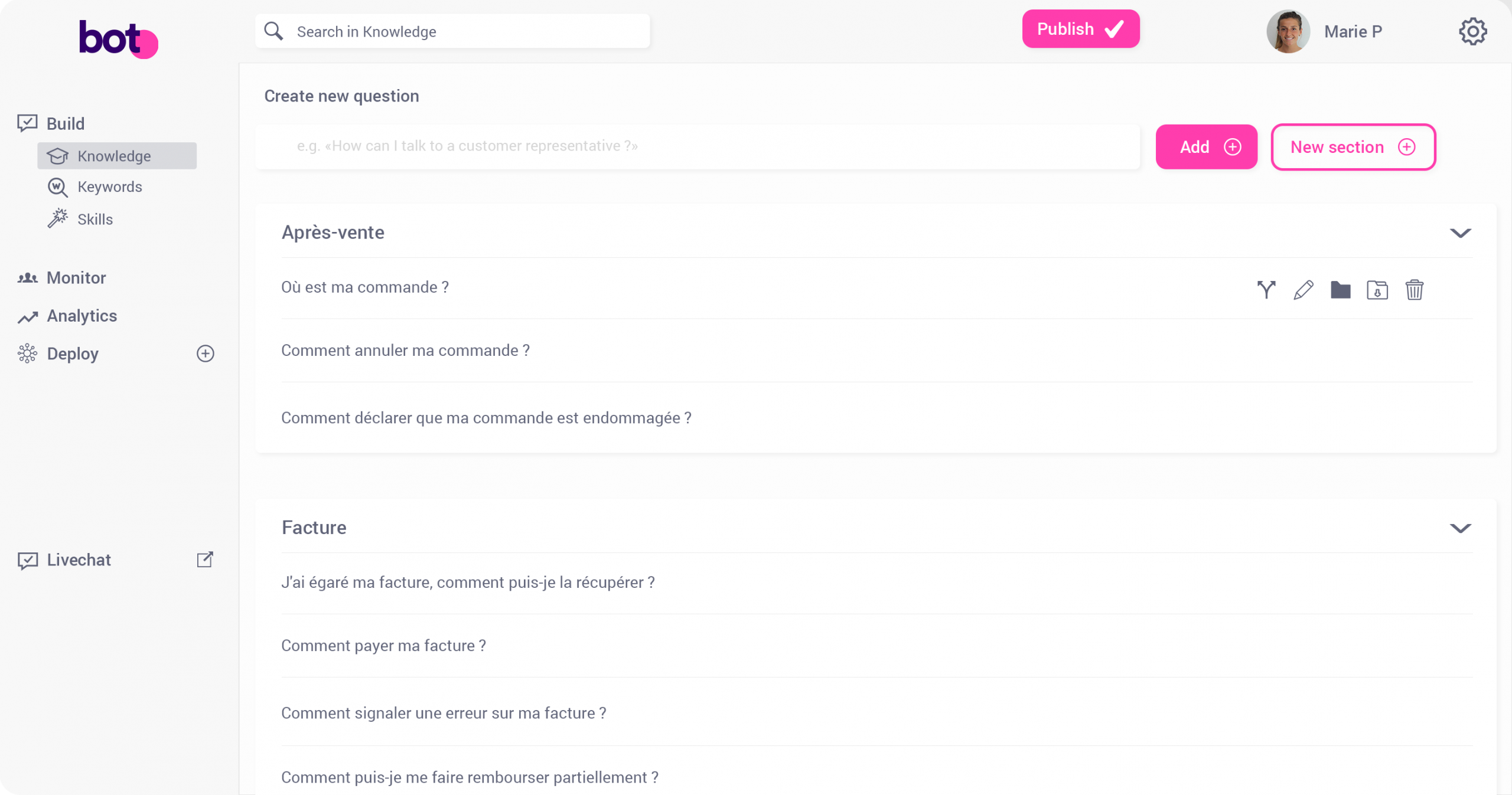 tolk platform chatbot IA NLP