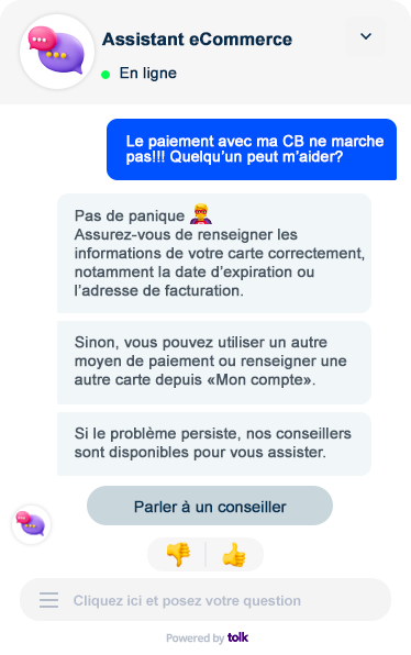 Chatbot Q&A shopify support client simple